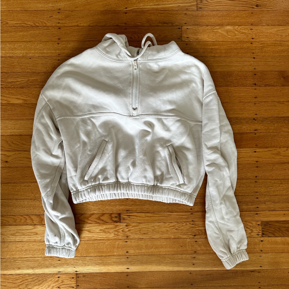 Alo Yoga crop 1/4 zip hoodie